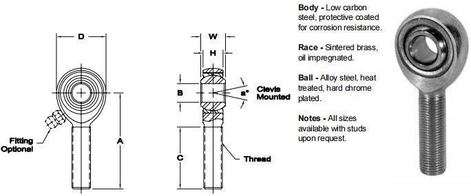 AURORABB-4關(guān)節(jié)軸承圖紙