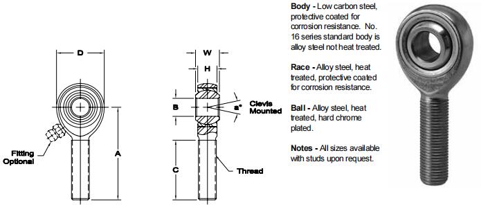 AURORAKM-10關(guān)節(jié)軸承圖紙