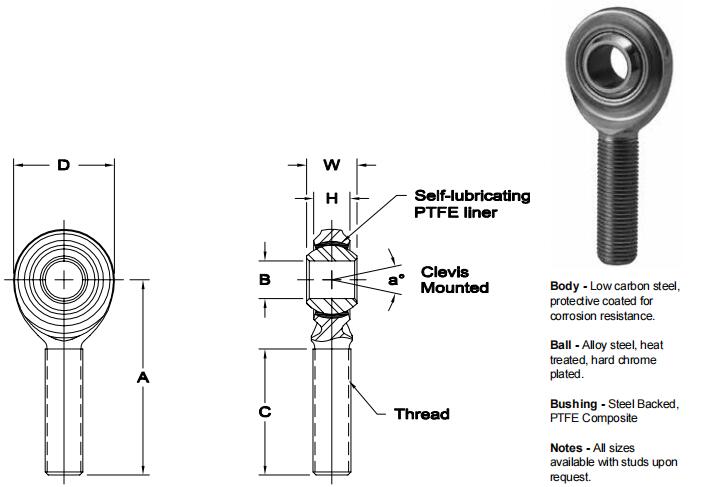 AURORAVCM-12關(guān)節(jié)軸承圖紙