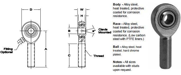 AURORAXAM-4關(guān)節(jié)軸承圖紙
